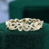 Nature Inspired Poplar Leaf Gender Neutral Wedding Band (1)