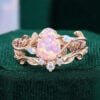 Pear Shaped Lab Pink Opal