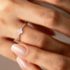 12 Carat Oval Cut Moissanite Flourish Promise Ring Three Stone Dainty Engagement Ring (1)