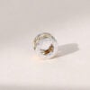 1418K Yellow Gold Mixed Diamond Circle Pendant Unique Necklace for Women (4)