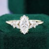 1CT Marquise Cut Lab Diamond Blossom Engagement Ring (1)