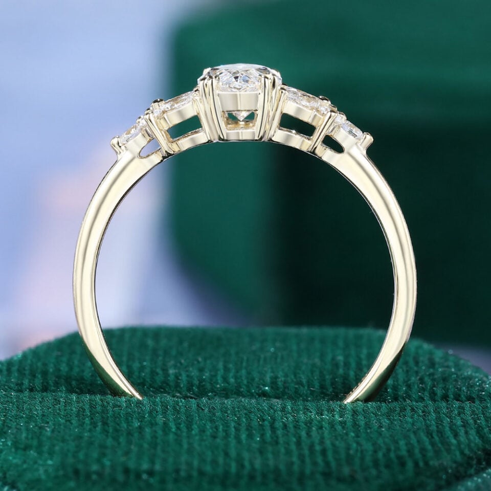 1CT Marquise Cut Lab Diamond Blossom Engagement Ring (7)