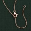 Hexagon Cut Moss Agate Necklace Fishtail Diamond Accented Pendant Gifts For Her (1)