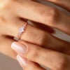 Princess Cut Moissanite Infinity Promise Ring Danity Engagement Ring (3)