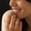 Princess Cut Moissanite Wedding Ring Set Infinity Design Bridal Ring Set (1)