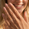 Snowdrift Moissanite Wedding Curved Band Pavé Matching Ring (1)