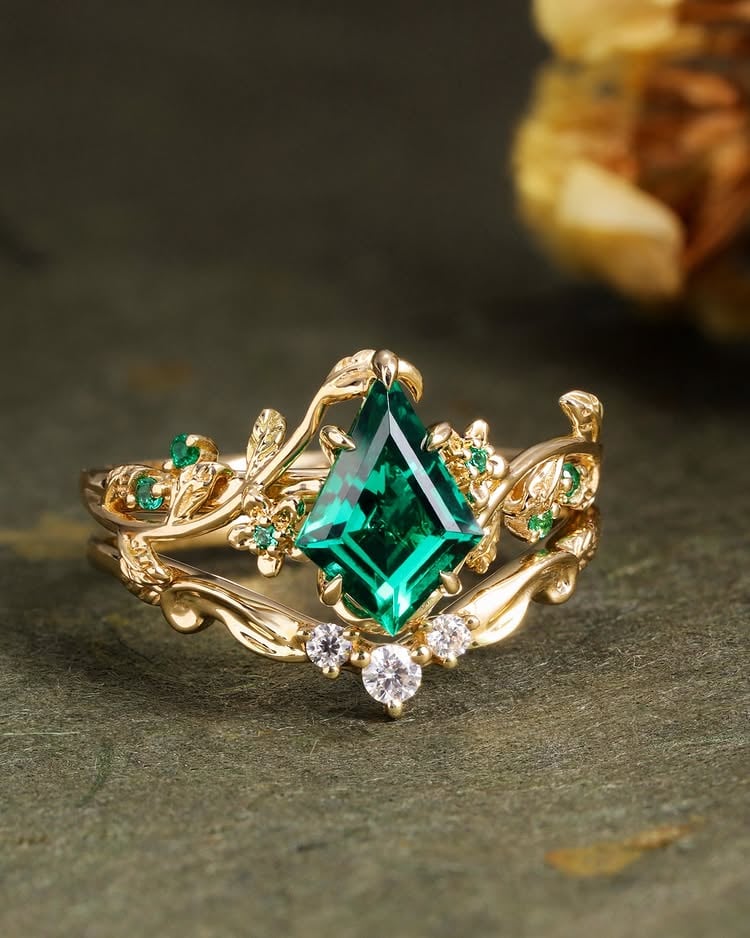 emerald ring set