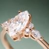 Marquise Cut Moissanite Engagement Ring