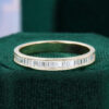 Channel Set Baguette Moissanite Ring Gender Free Wedding Band