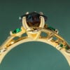 LeafLace Kite Cut alexandrite Engagement Ring with Emerald Accents (11)