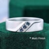 Luminous Path Alexandrite Gender Neutural Wedding Band - Matt Finish