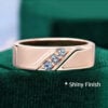 Luminous Path Alexandrite Gender Neutural Wedding Band - Shiny Finish
