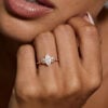 Snowdrift 1CT Marquise Cut Moissanite Cluster Engagement Ring – Symmetrical & Bold Accents (5)