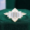 Art Deco Elongated Hexagon Cut Moissanite