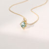 LoveNest Oval Cut Moss Agate Art Nouveau Pendant Necklace (5)