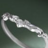 Nature Inspired Kite Cut Black Rutilated Quartz Bridal Ring Set (6)