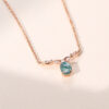 Oval Cut Moss Agate Ribbon Bar Necklace For Her (2)