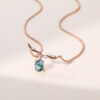 Oval Cut Moss Agate Ribbon Bar Necklace For Her (3)