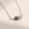 Round Cut Moss Agate Solitaire Branch Necklace (3)
