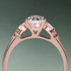 Pear Cut Moissanite Bridal Ring Set with Nature Inspired Leaf Band (8)