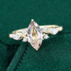1ct marquise cut morganite art deco engagement ring