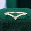 Opal & Diamond Pointed Curve Wedding Band Staking Ring For Women (1)