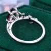 Pear Cut Black Rutilated Quartz Ring With Ruby Accents (10)