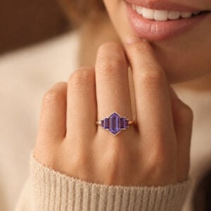 Hexagon Cut Amethyst