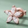 Spiral Blossom Marquise Moissanite Stud Earrings (1)