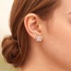 Spiral Blossom Marquise Moissanite Stud Earrings (1)