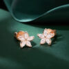 Spiral Blossom Marquise Moissanite Stud Earrings