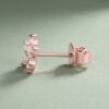 Spiral Blossom Marquise Moissanite Stud Earrings (2)