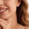 Spiral Blossom Marquise Moissanite Stud Earrings (2)