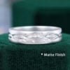 Twig Engraved Solid Band Gender Neutral Wedding Band - Matte Finish