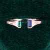 Emerald Cut Lab Sapphire Open Band (3)