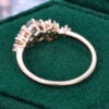Round Cut Salt & Pepper Diamond Bridal Ring Cluster Engagement Ring (3)