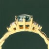 Moss Agate & Emerald Duo Ring Set 2PCS Bridal Ring Set (6)