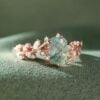 TwigGlow Oval Cut Moss Agate Nature Themed Engagement Ring (1)