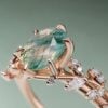TwigGlow Oval Cut Moss Agate Nature Themed Engagement Ring (3)