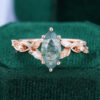 IvyFlow Marquise Cut Moss Agate Nature Themed Egagement Ring (4)