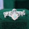LeafLace Kite Cut Labradorite & Opal Nature Inspired Engagement Ring (1)