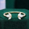 Marquise Cluster Open Band Stacking Wedding Ring (12)