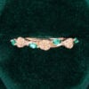 Marquise Cut Lab Emerald Vine Wedding Ring Floral-inspired Stacking Band (11)