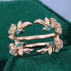Marquise Cut Moss Agate Open Wedding Band Double Bands (1)