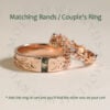 Nature Inspired Matching Band Couples Ring