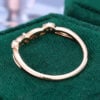 Ribbon Flow Snowdrift Curved Wedding Band Stacking Anniversary Ring (5)