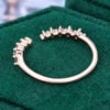 Round Cut Green Blue Sapphire Open Band Wedding Band (2)