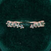 Round Cut Green Blue Sapphire Open Band Wedding Band (3)