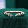 Round Cut Green Blue Sapphire Open Band Wedding Band (5)