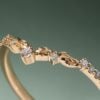 2CT Oval Cut Moissanite Bridal Ring Set 2PCS Nature Inspired Matching Ring Set (2)